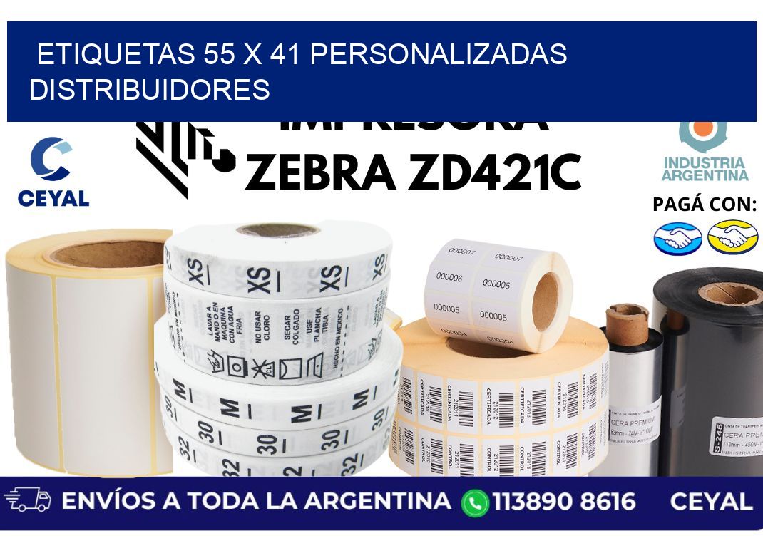 etiquetas 55 x 41 personalizadas distribuidores