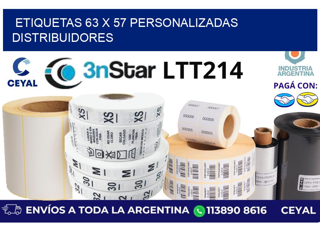 etiquetas 63 x 57 personalizadas distribuidores