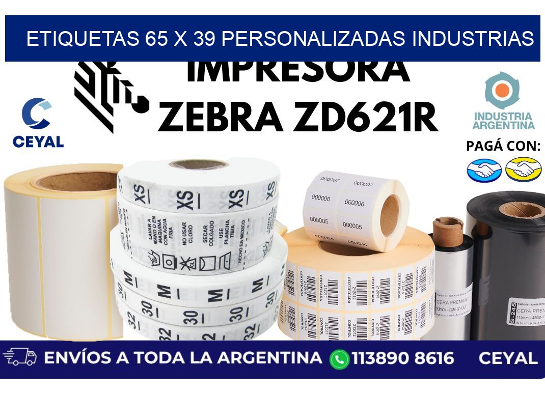 etiquetas 65 x 39 personalizadas industrias