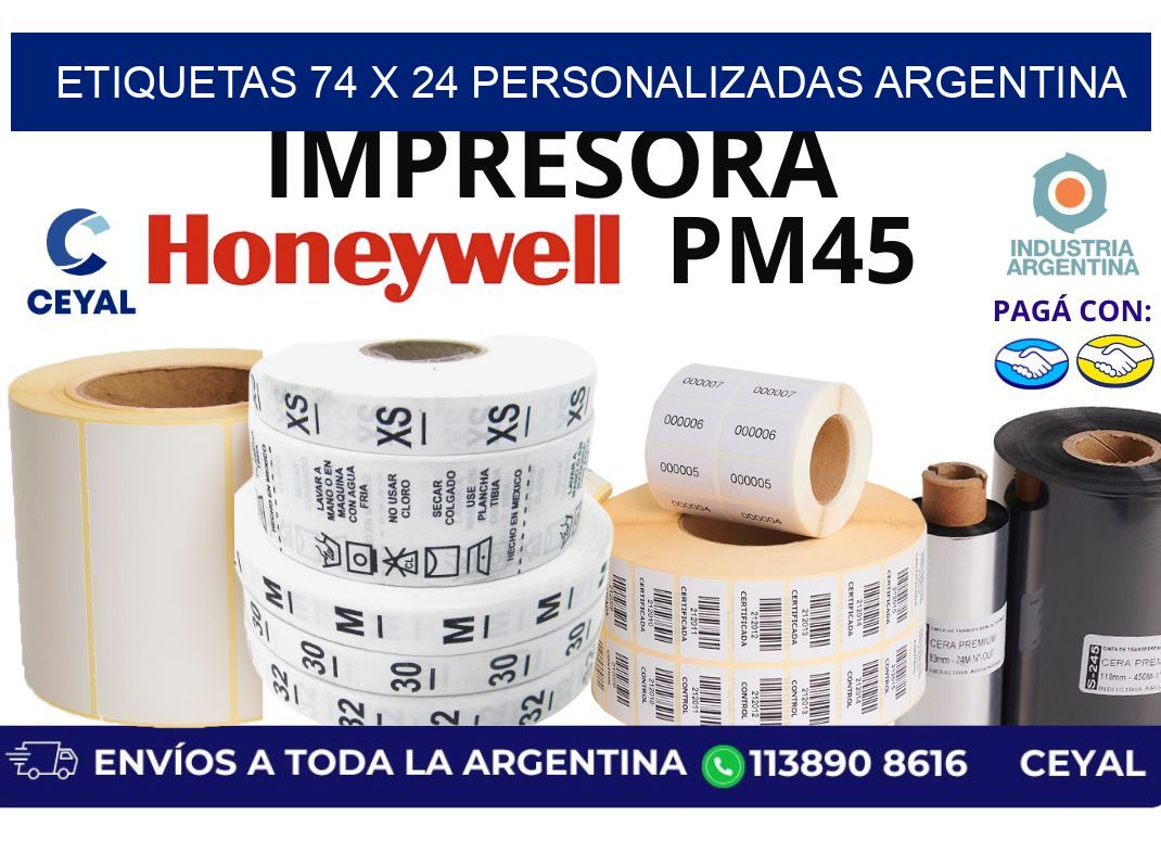 etiquetas 74 x 24 personalizadas argentina