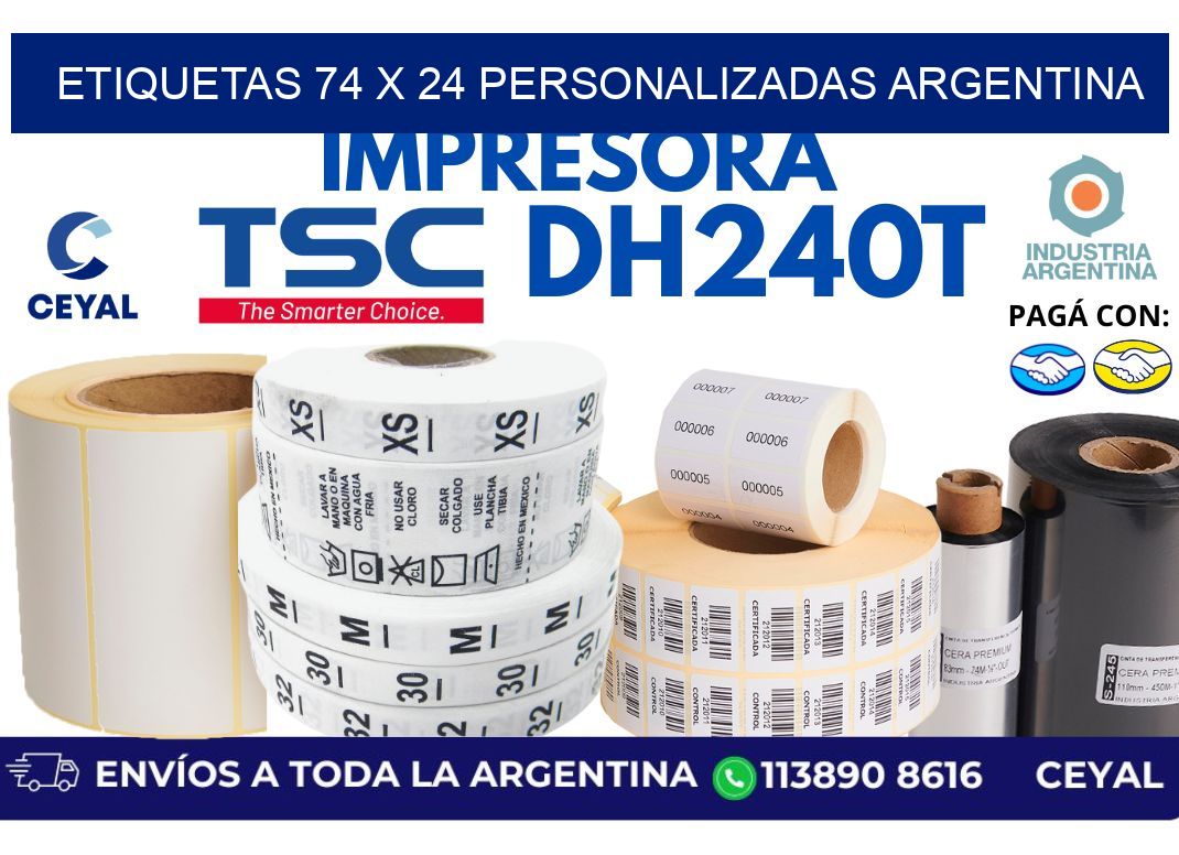 etiquetas 74 x 24 personalizadas argentina