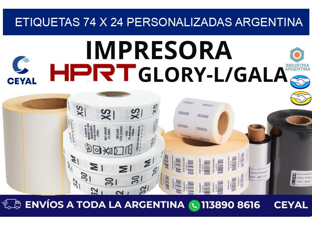 etiquetas 74 x 24 personalizadas argentina