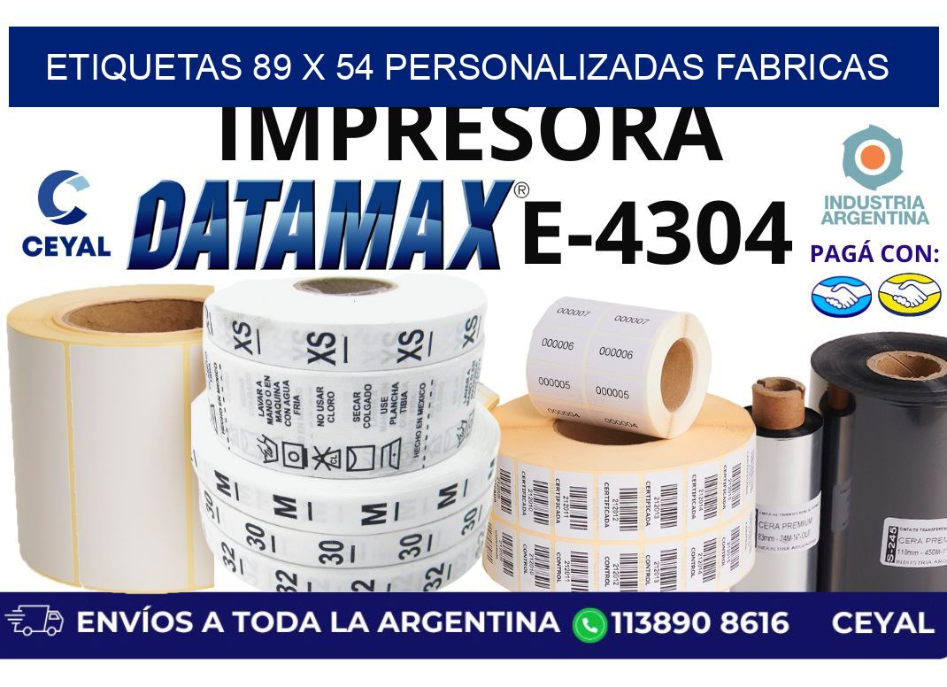 etiquetas 89 x 54 personalizadas fabricas