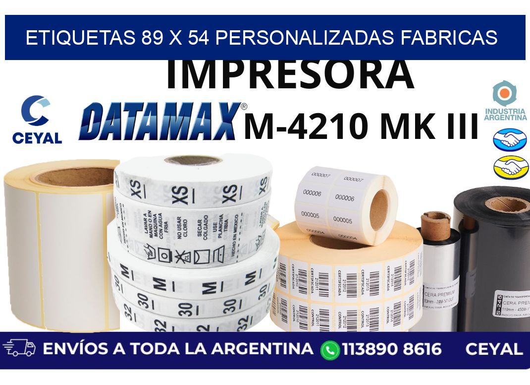 etiquetas 89 x 54 personalizadas fabricas