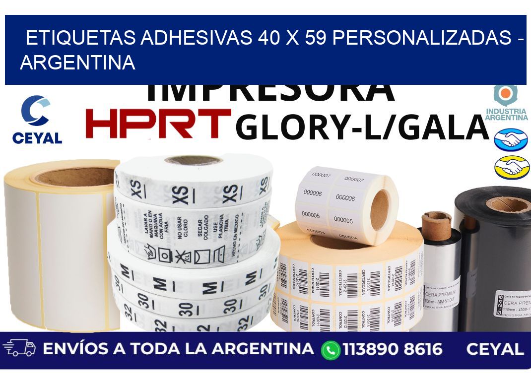 etiquetas adhesivas 40 x 59 personalizadas - Argentina