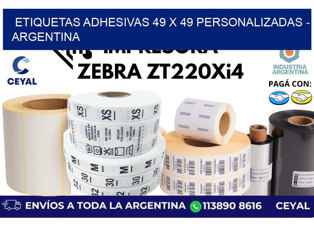 etiquetas adhesivas 49 x 49 personalizadas - Argentina
