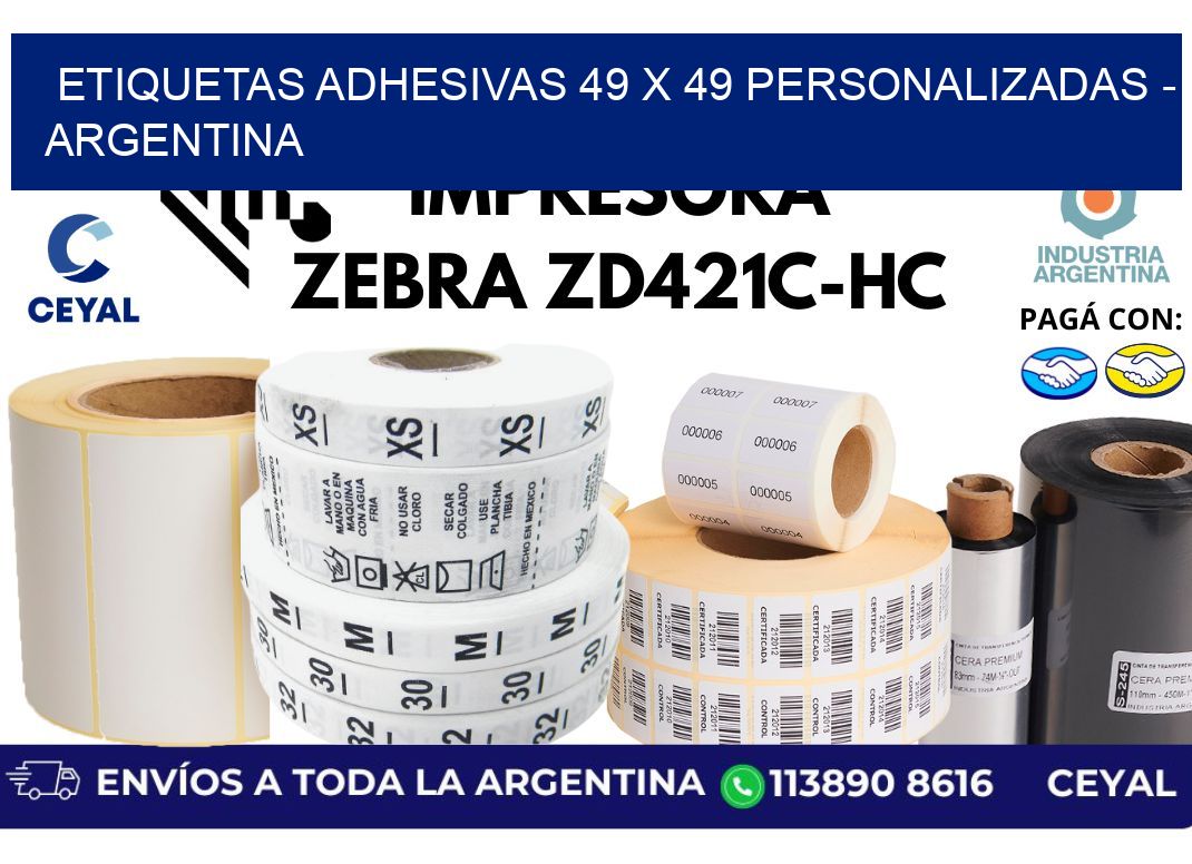 etiquetas adhesivas 49 x 49 personalizadas – Argentina