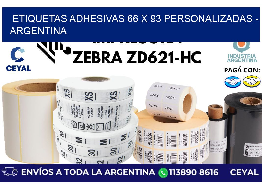 etiquetas adhesivas 66 x 93 personalizadas – Argentina