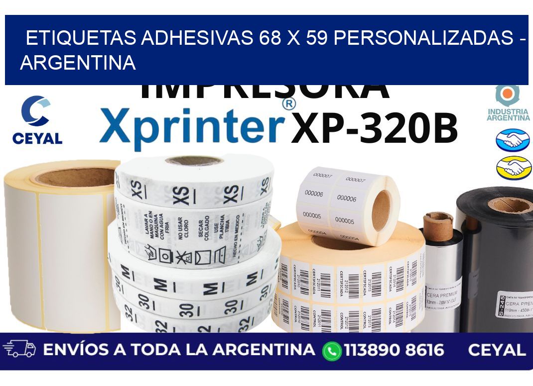 etiquetas adhesivas 68 x 59 personalizadas – Argentina
