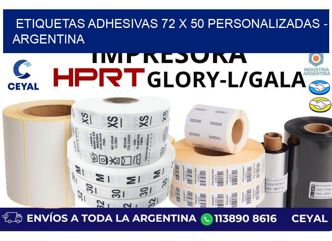 etiquetas adhesivas 72 x 50 personalizadas – Argentina