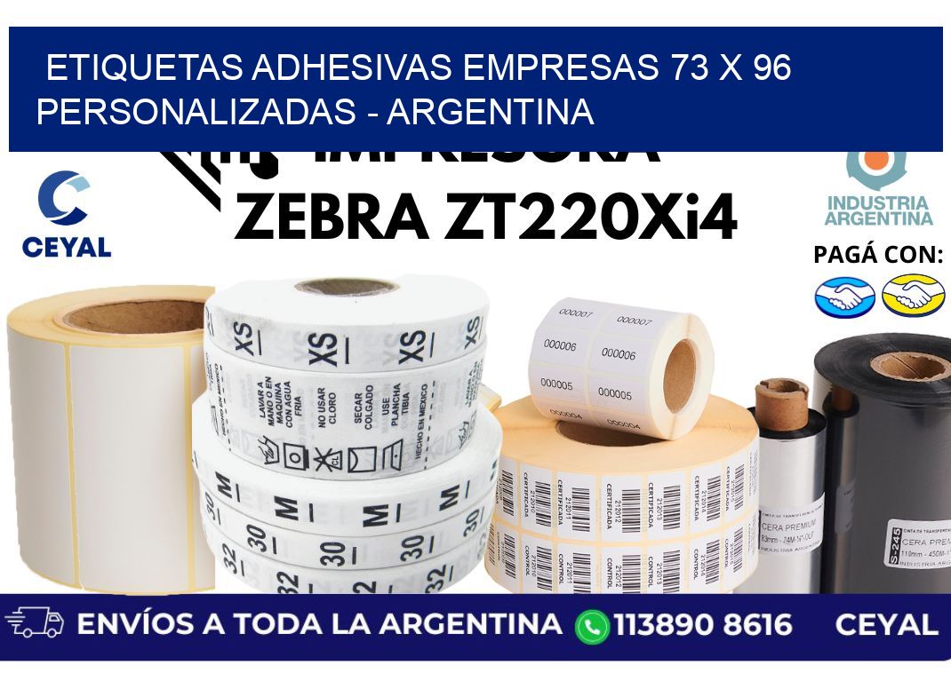 etiquetas adhesivas empresas 73 x 96 personalizadas - Argentina