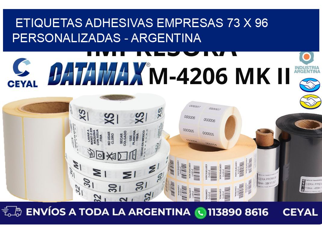 etiquetas adhesivas empresas 73 x 96 personalizadas – Argentina
