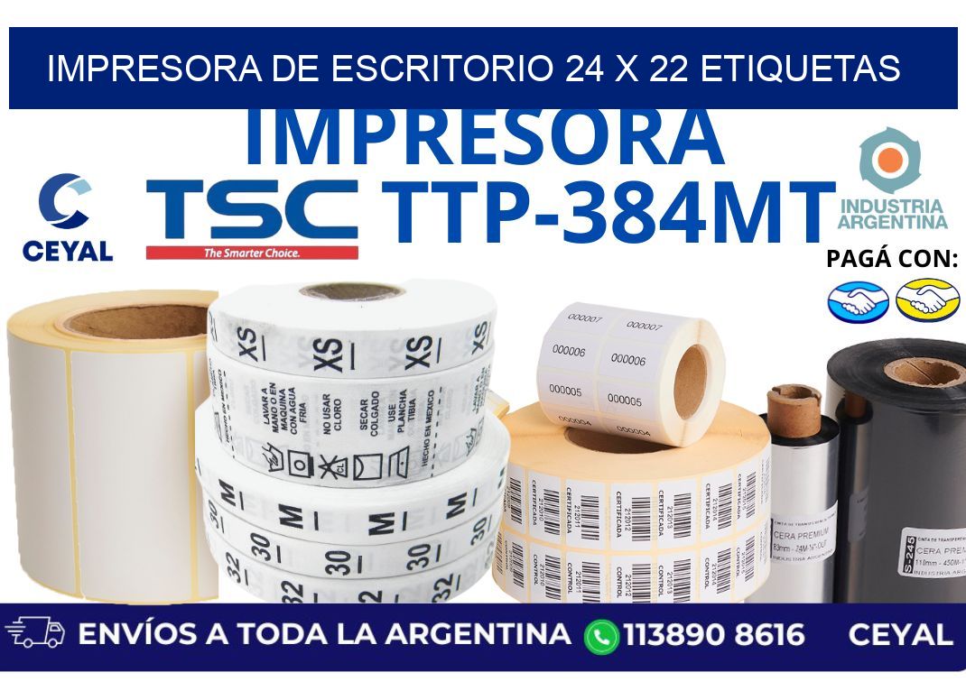 impresora de escritorio 24 x 22 etiquetas