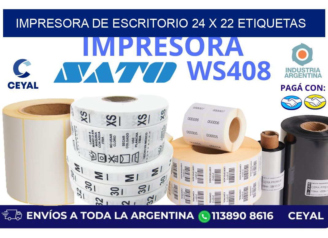 impresora de escritorio 24 x 22 etiquetas