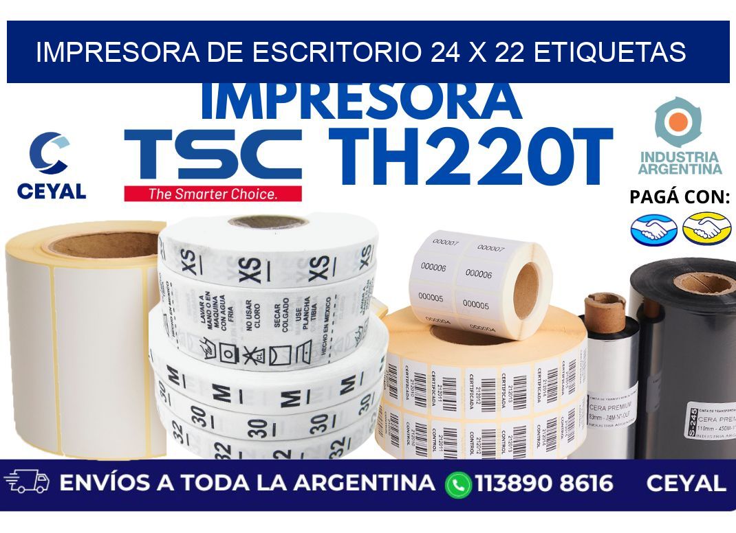 impresora de escritorio 24 x 22 etiquetas