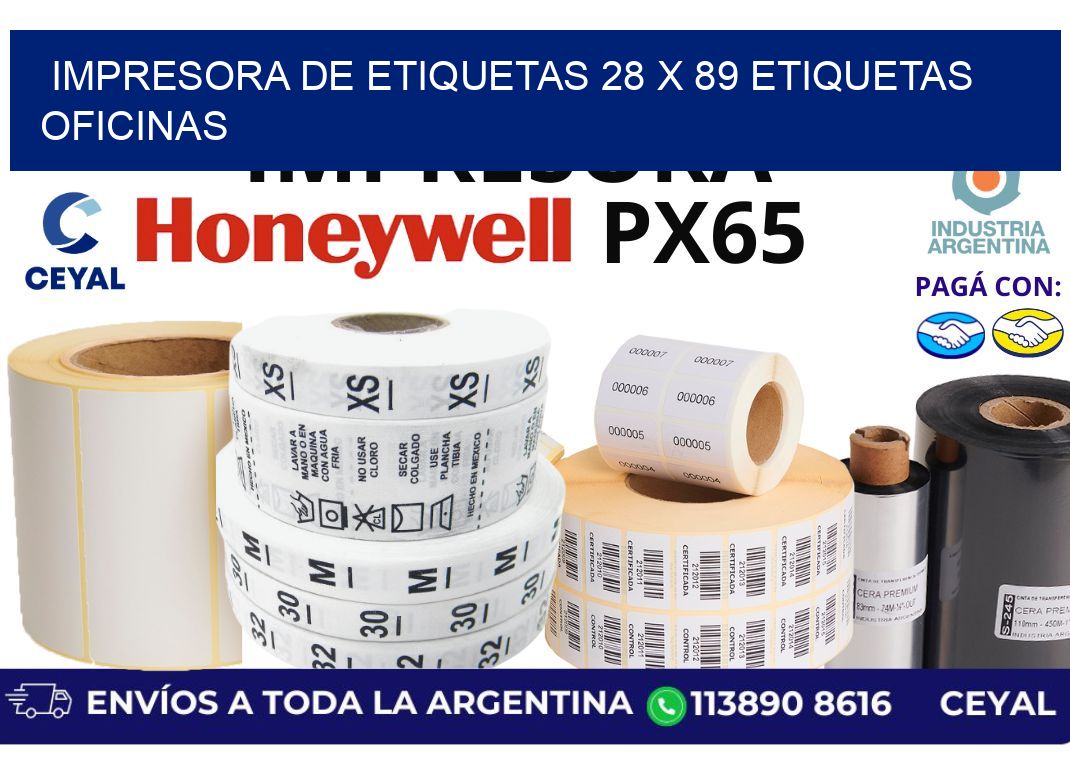 impresora de etiquetas 28 x 89 etiquetas oficinas