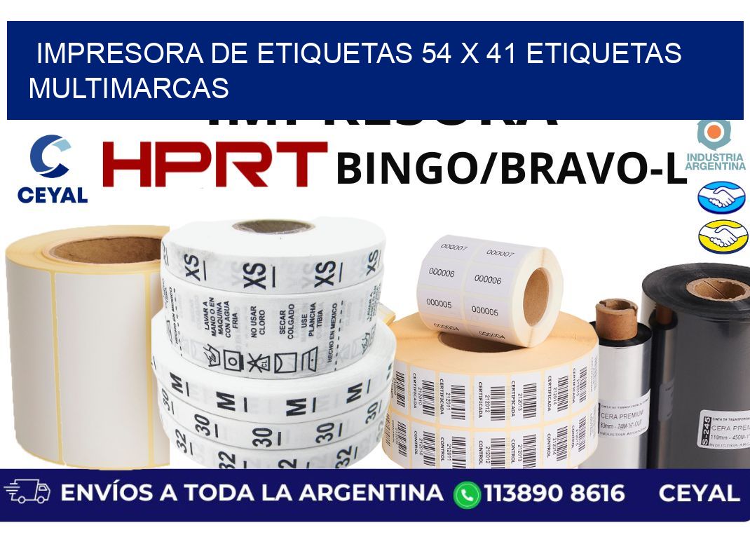 impresora de etiquetas 54 x 41 etiquetas multimarcas