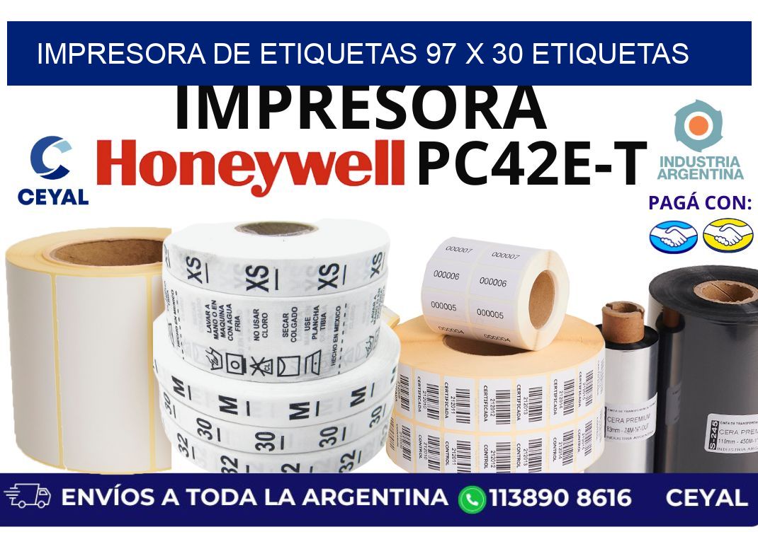 impresora de etiquetas 97 x 30 etiquetas