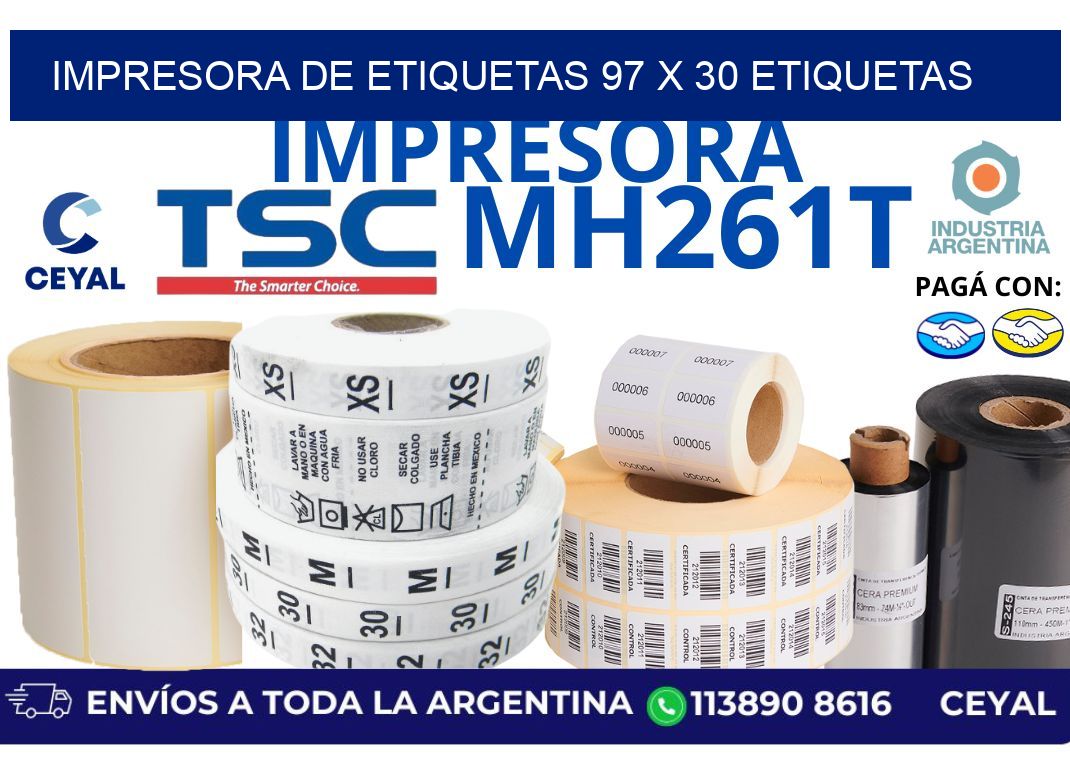 impresora de etiquetas 97 x 30 etiquetas
