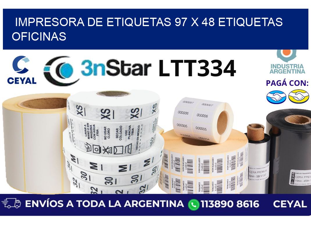 impresora de etiquetas 97 x 48 etiquetas oficinas