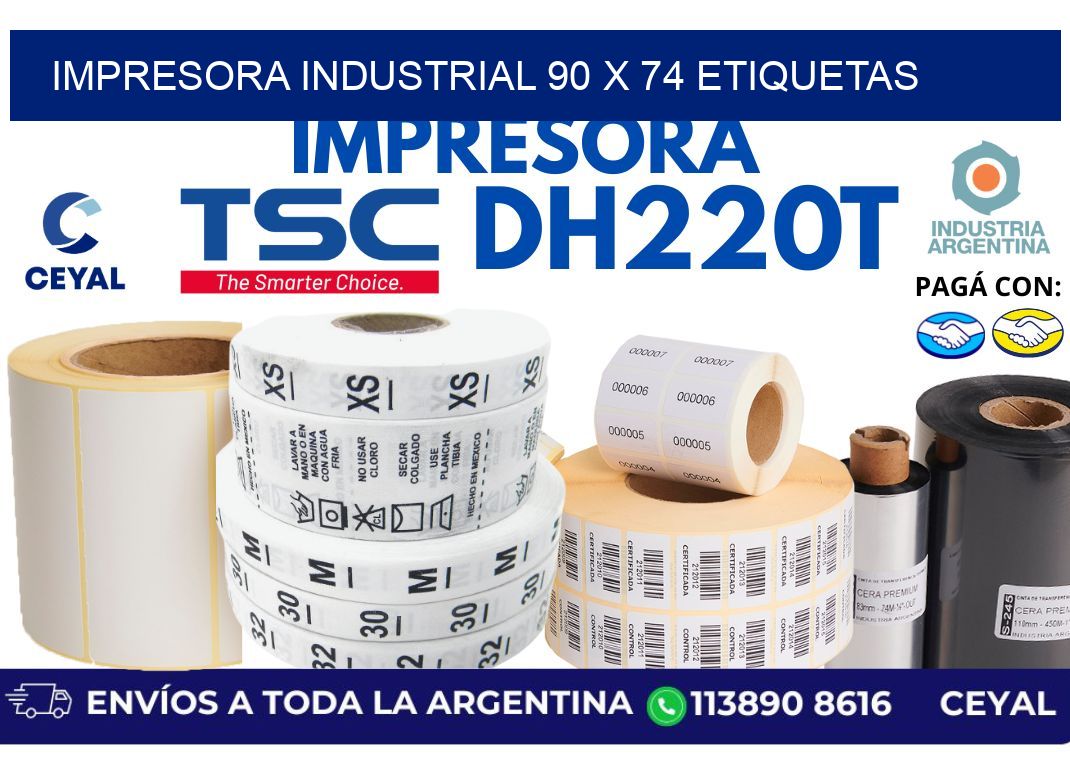 impresora industrial 90 x 74 etiquetas