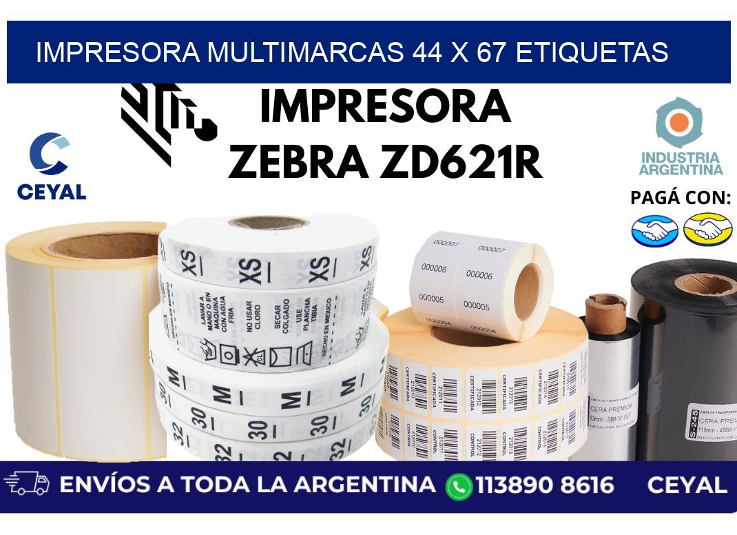 impresora multimarcas 44 x 67 etiquetas