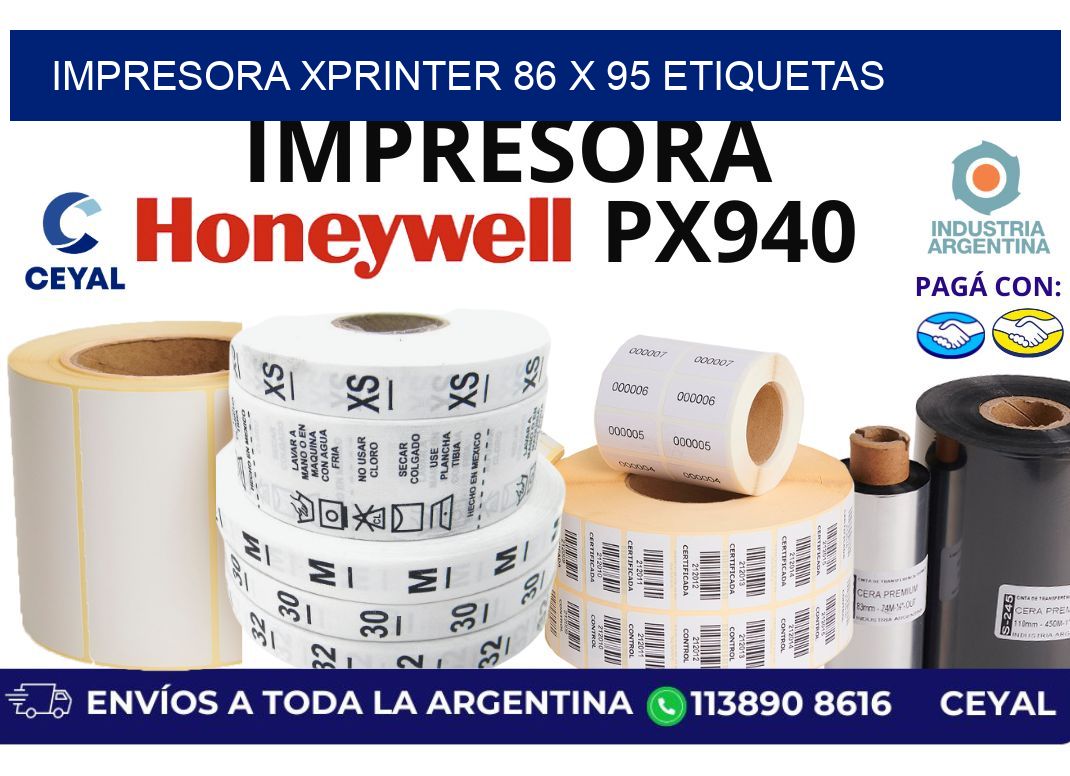 impresora xprinter 86 x 95 etiquetas