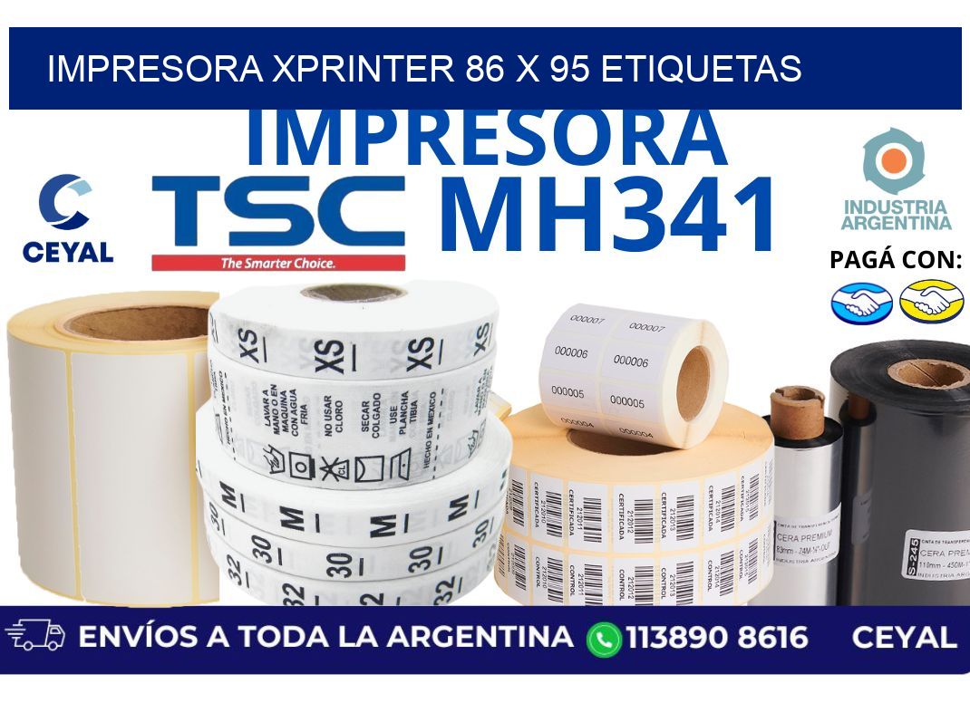 impresora xprinter 86 x 95 etiquetas