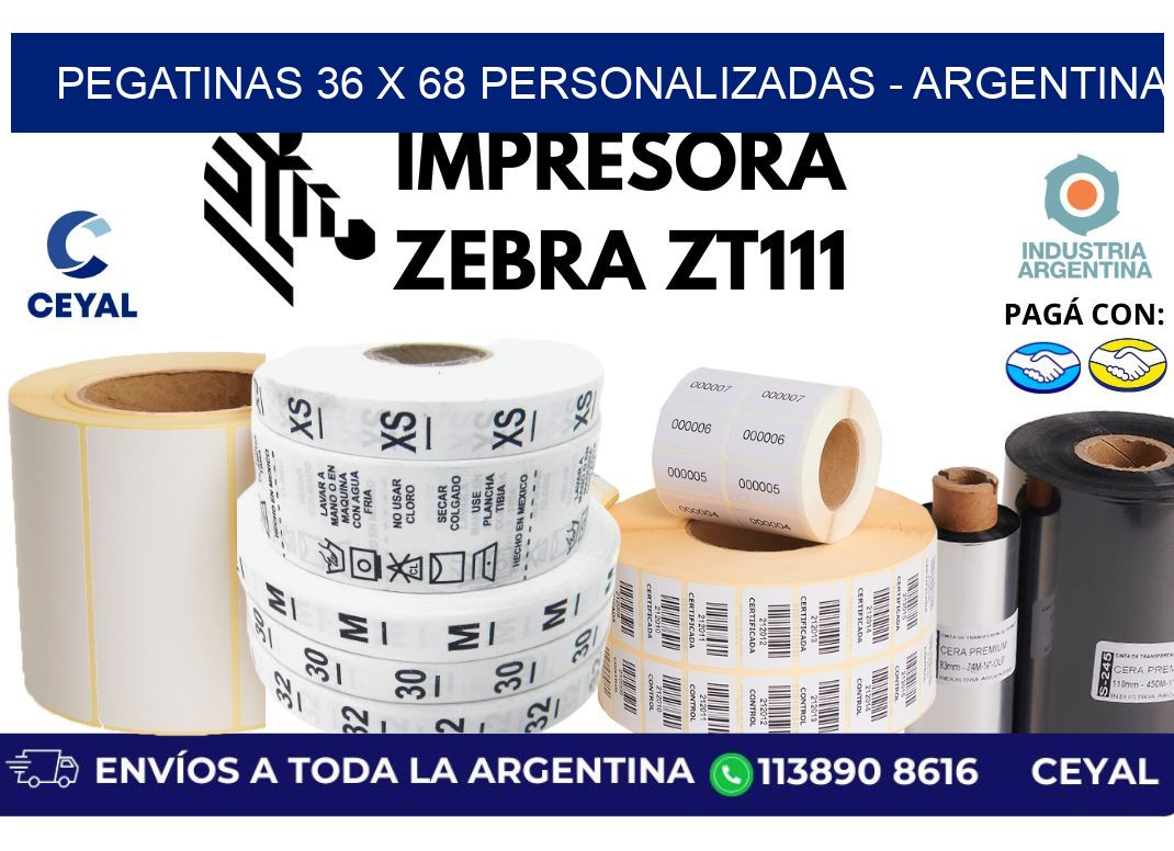 pegatinas 36 x 68 personalizadas - Argentina