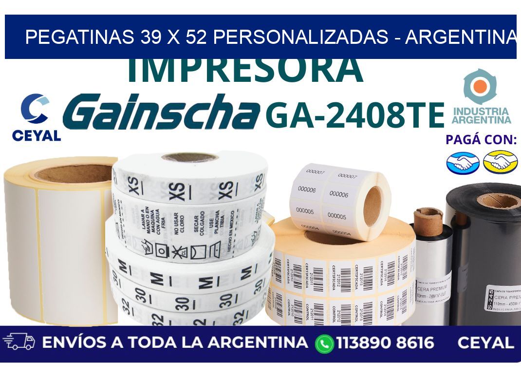 pegatinas 39 x 52 personalizadas - Argentina