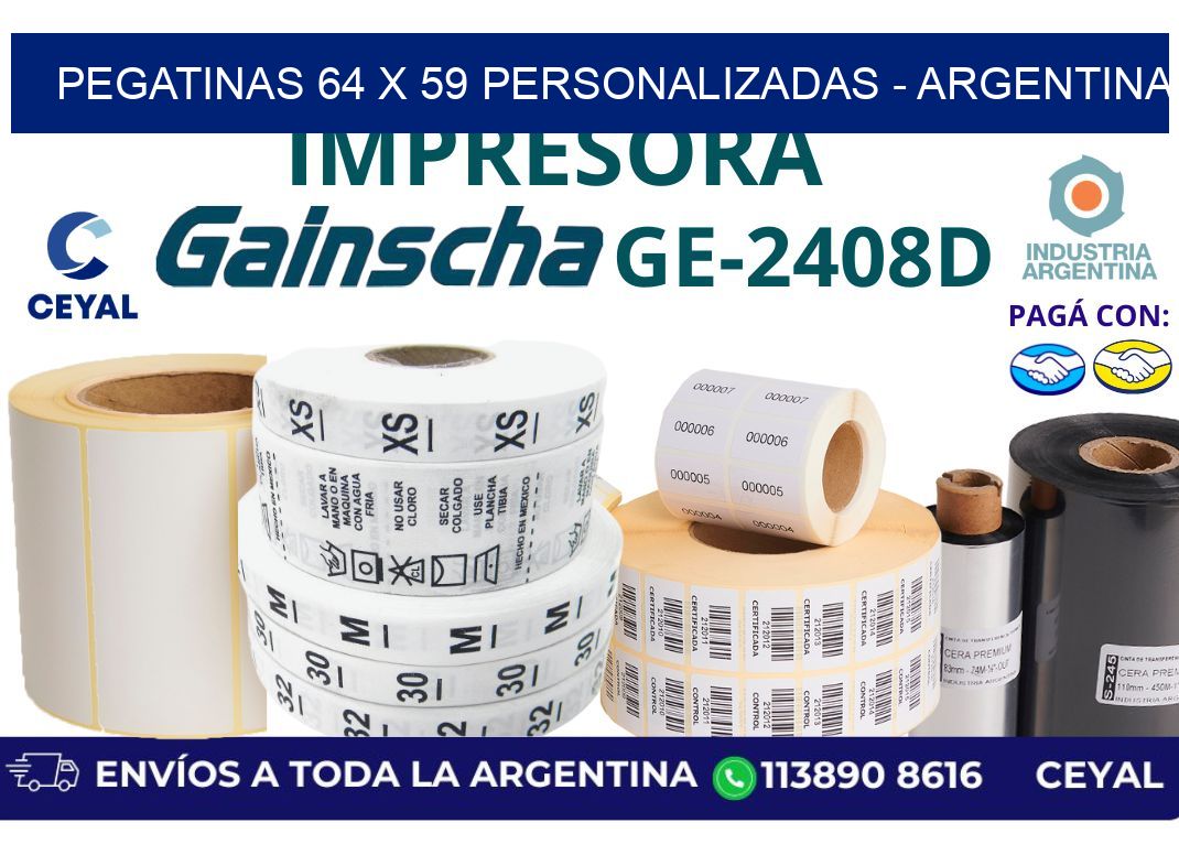 pegatinas 64 x 59 personalizadas - Argentina