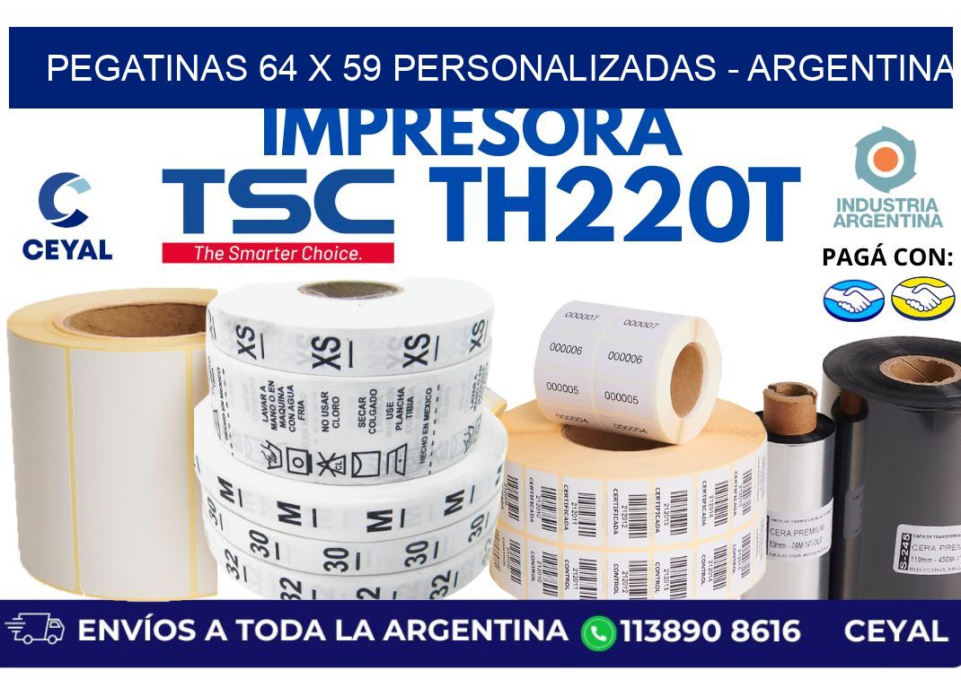 pegatinas 64 x 59 personalizadas - Argentina