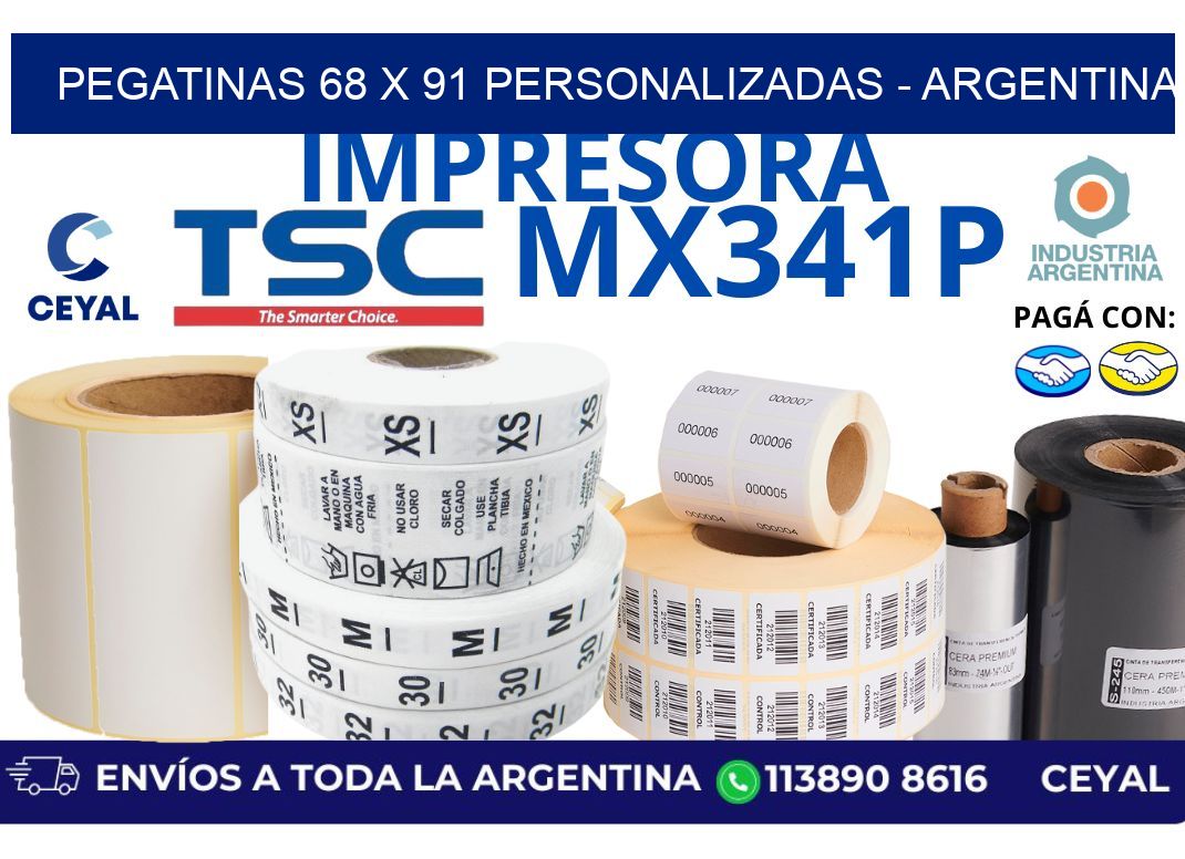 pegatinas 68 x 91 personalizadas – Argentina