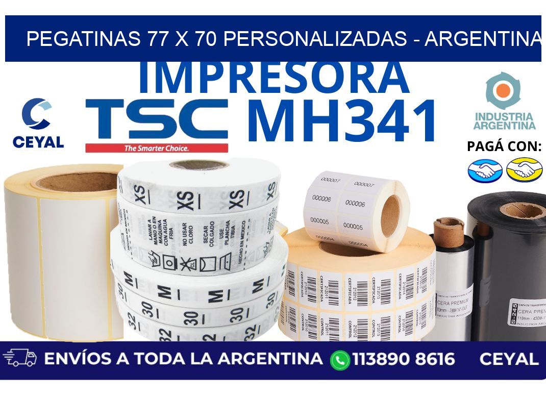 pegatinas 77 x 70 personalizadas - Argentina