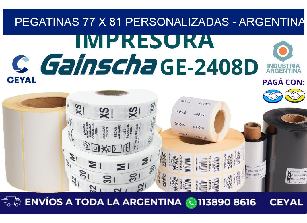 pegatinas 77 x 81 personalizadas – Argentina