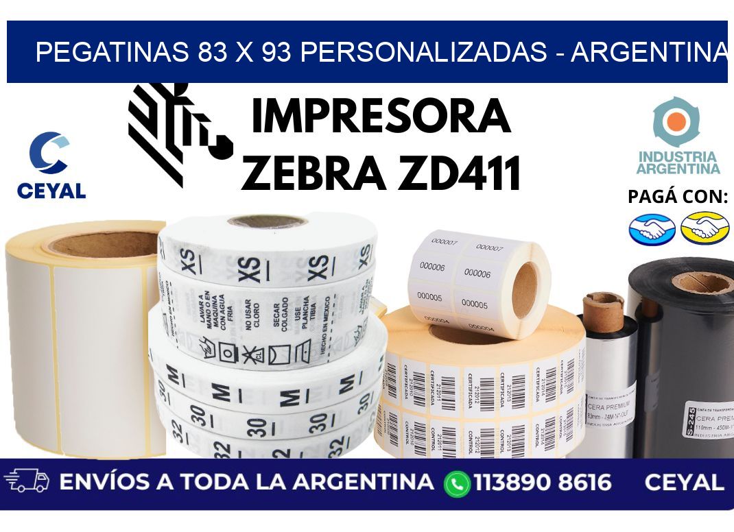 pegatinas 83 x 93 personalizadas - Argentina