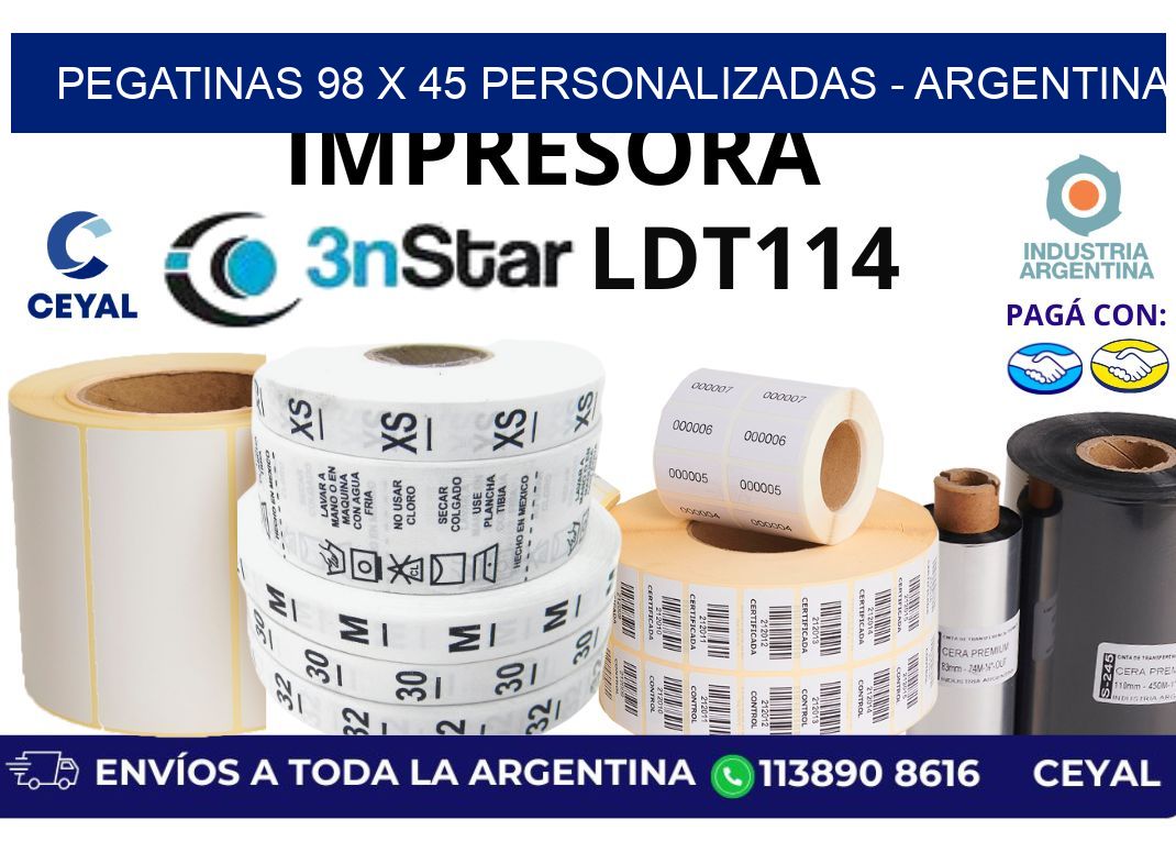 pegatinas 98 x 45 personalizadas - Argentina