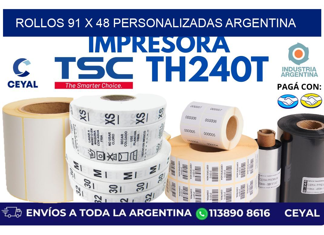 rollos 91 x 48 personalizadas argentina
