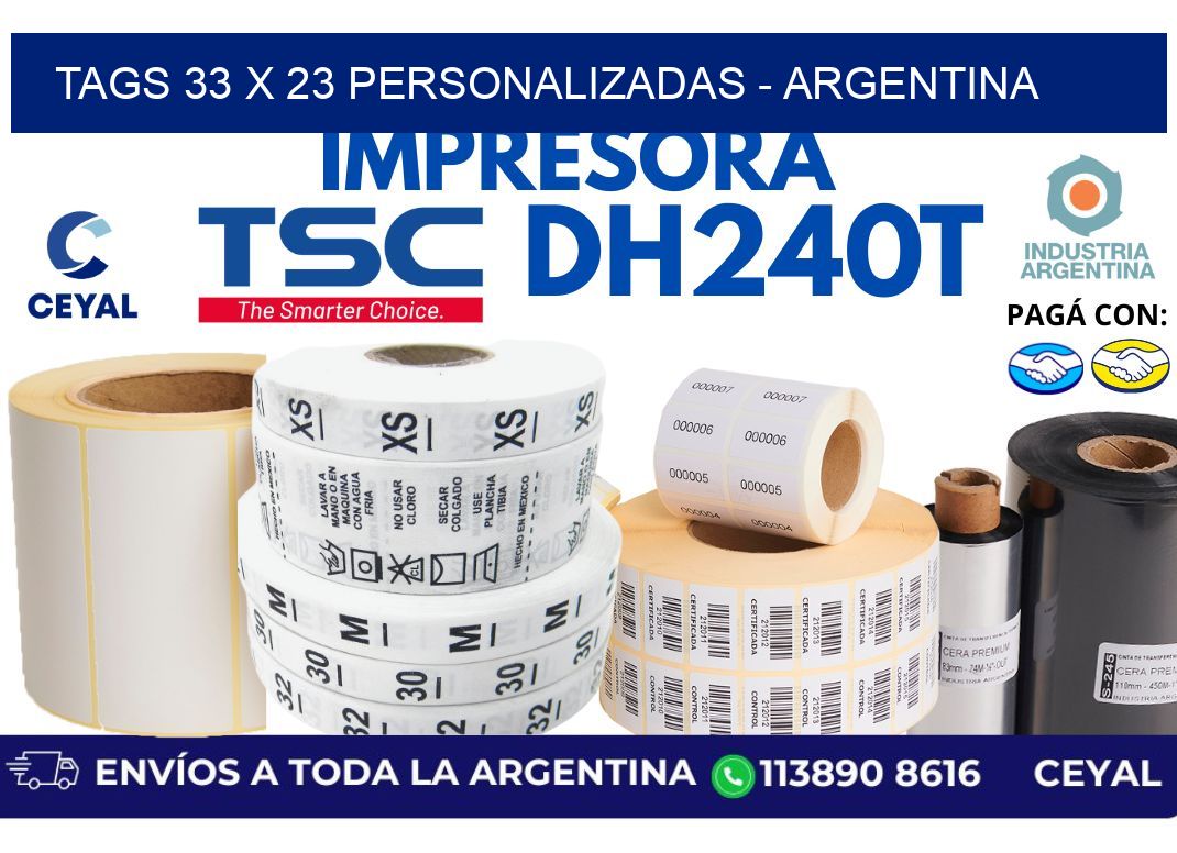 tags 33 x 23 personalizadas – Argentina