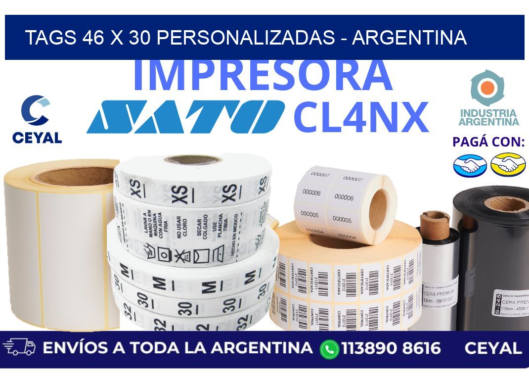 tags 46 x 30 personalizadas – Argentina