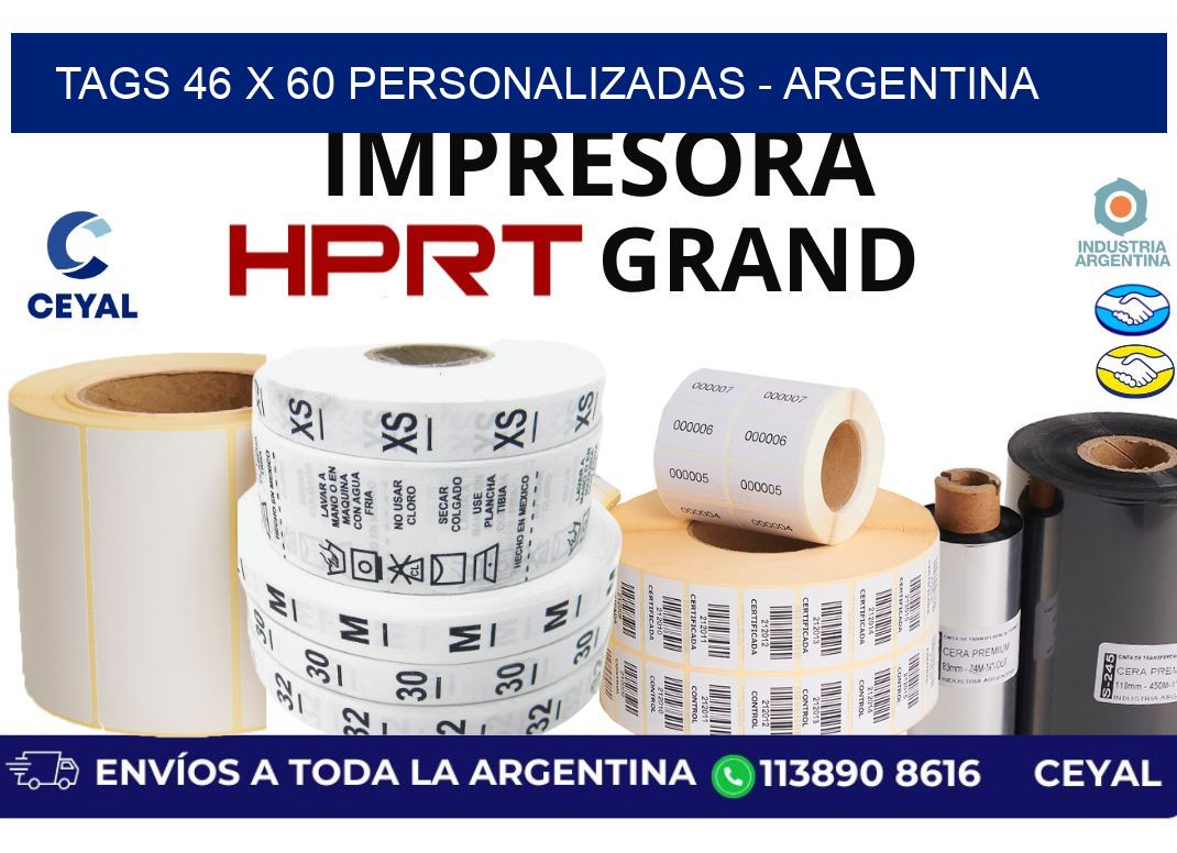 tags 46 x 60 personalizadas – Argentina