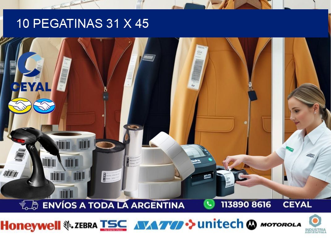 10 PEGATINAS 31 x 45