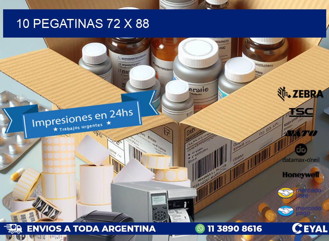 10 PEGATINAS 72 x 88