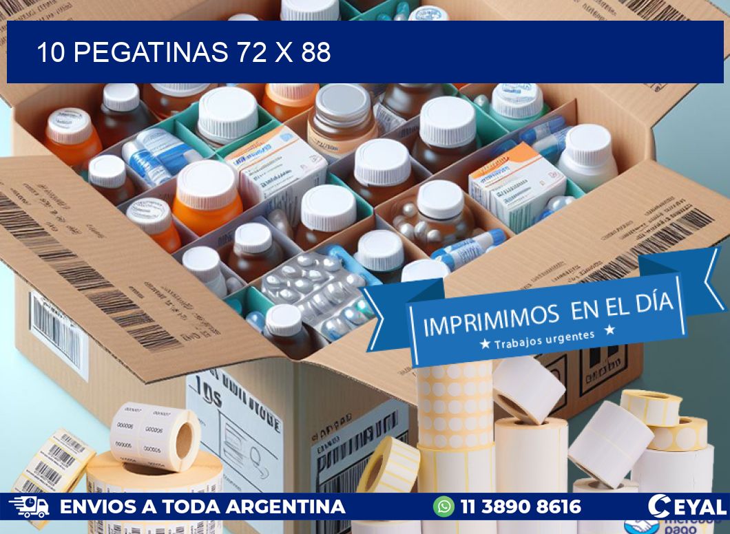 10 PEGATINAS 72 x 88