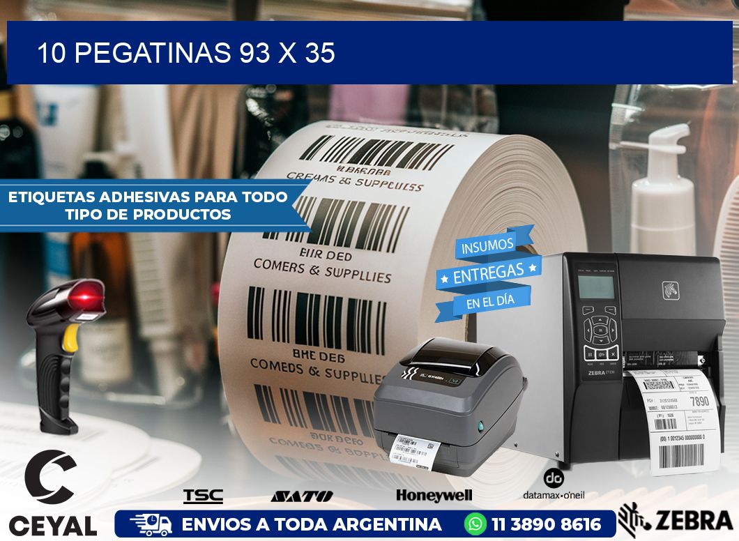 10 PEGATINAS 93 x 35