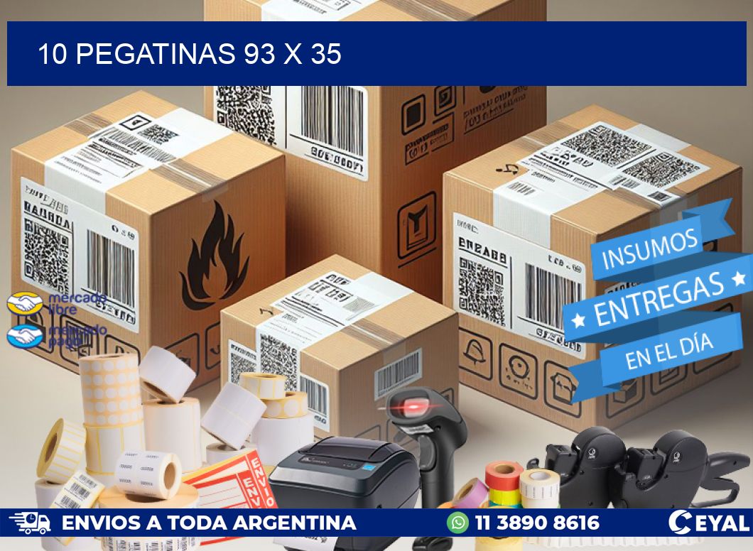 10 PEGATINAS 93 x 35