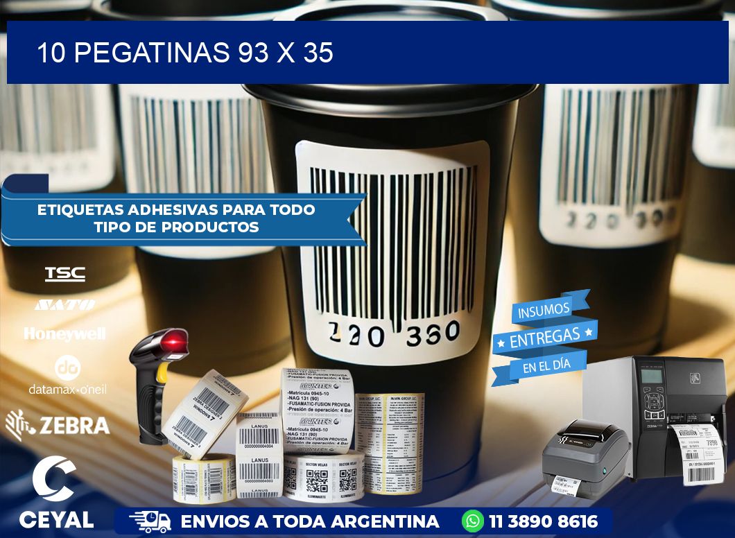 10 PEGATINAS 93 x 35