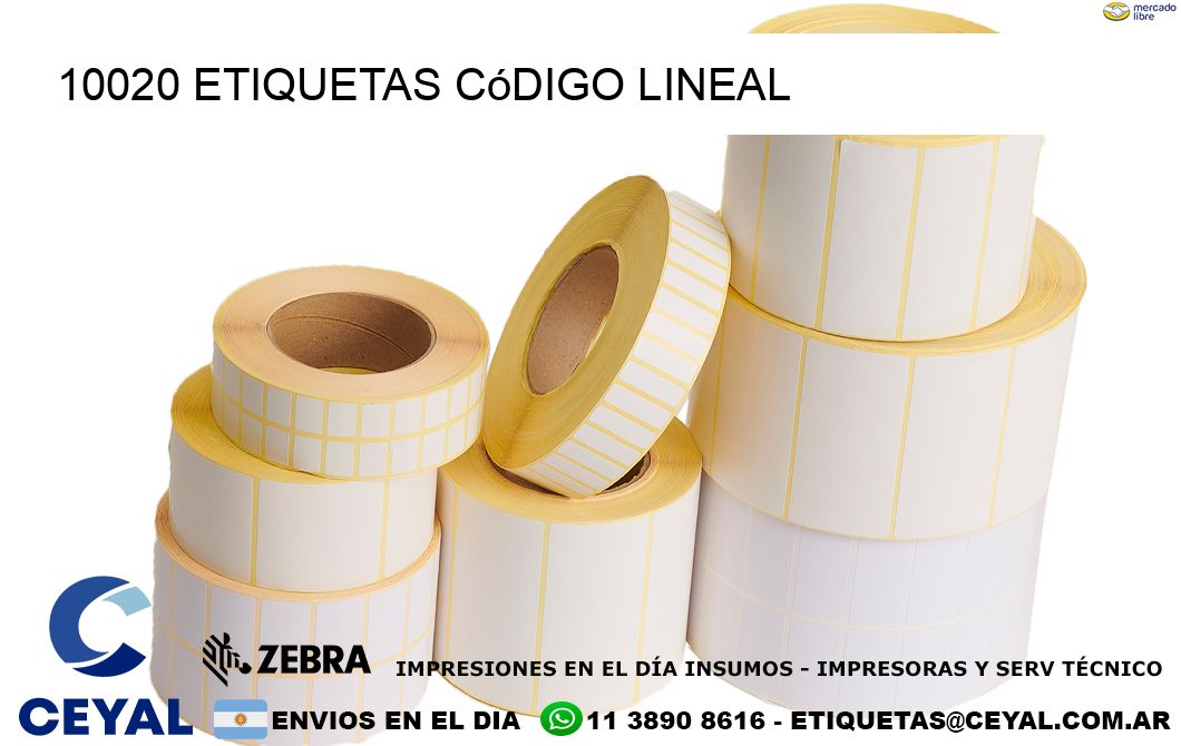 10020 Etiquetas código lineal