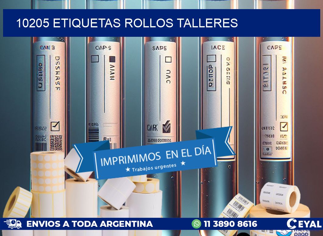 10205 etiquetas rollos TALLERES