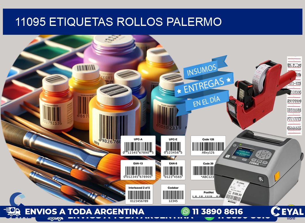 11095 etiquetas rollos PALERMO